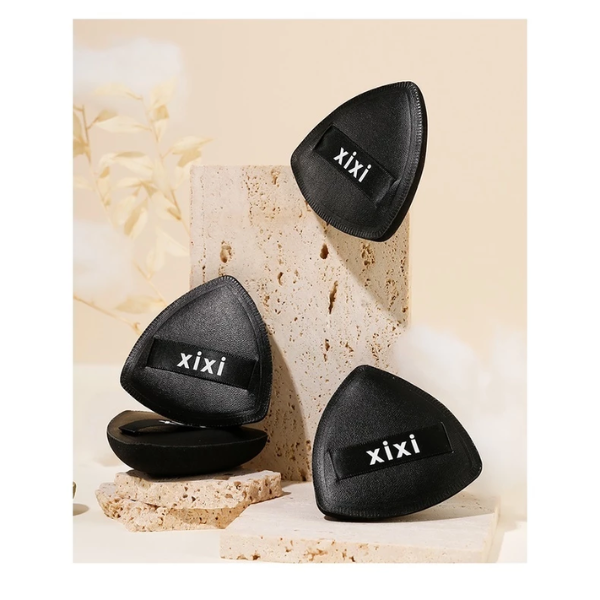 Black Pineapple Triangle Powder Puff Set