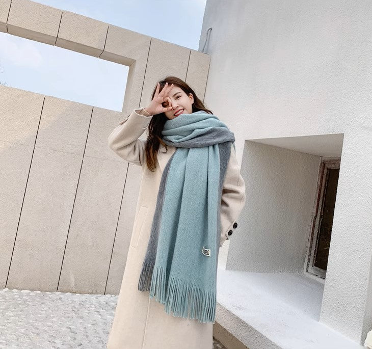 Dual Color Stole (Blue, Gray)