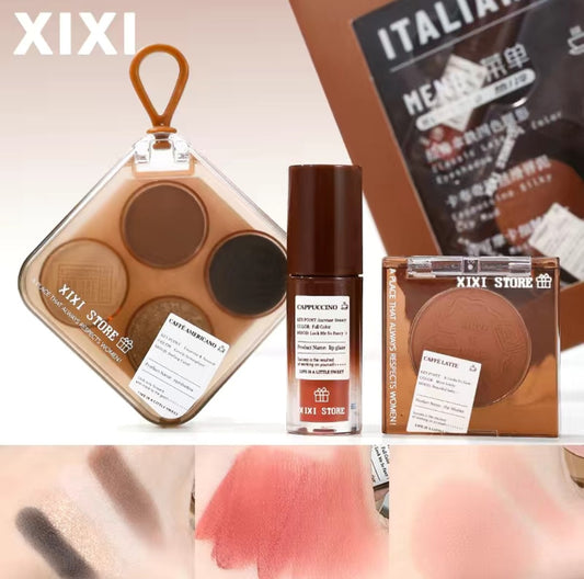 Cosmetics Gift box (Eye Shadow Palette, Blush and Lip Gloss)