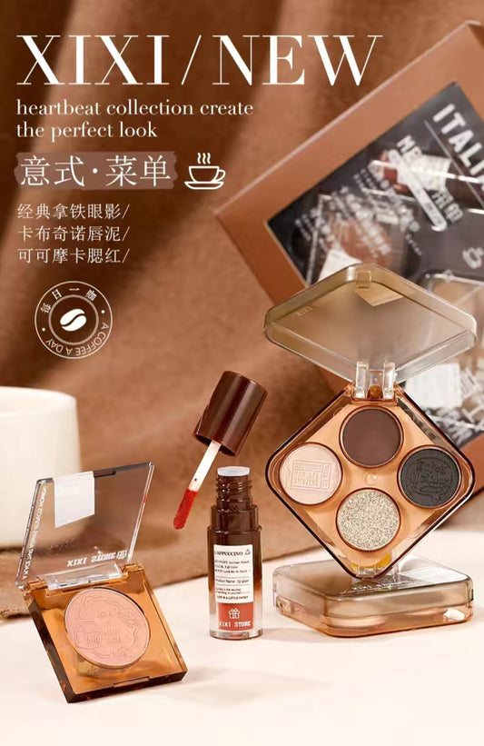 Cosmetics Gift box (Eye Shadow Palette, Blush and Lip Gloss)