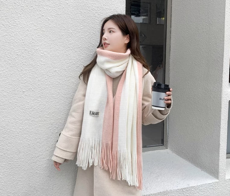 Dual Color Stole (White, Powder)