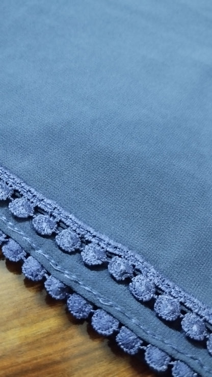 One-side lace chiffon stoles