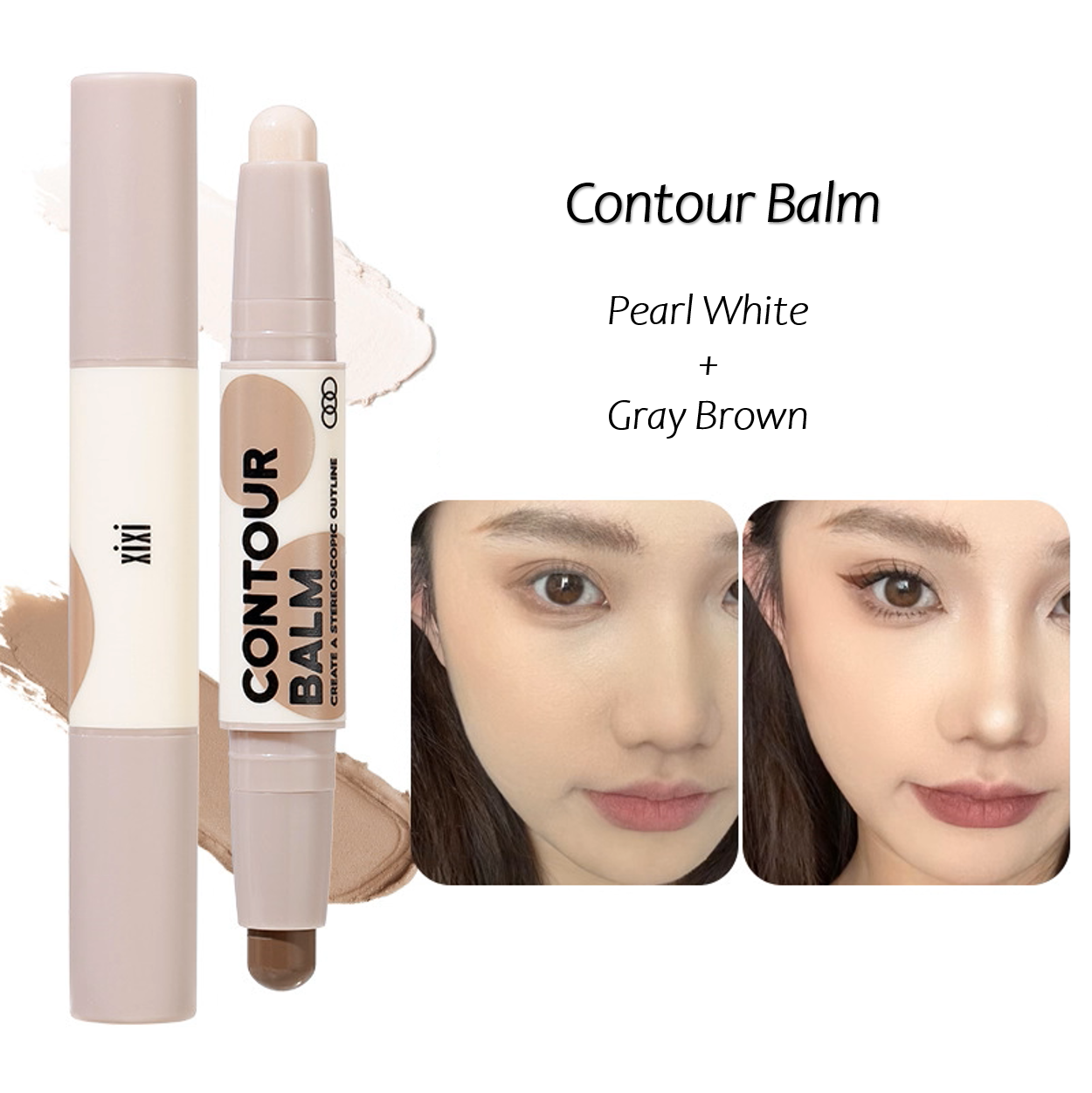 Contour Balm (Pearl White + Gray Brown)