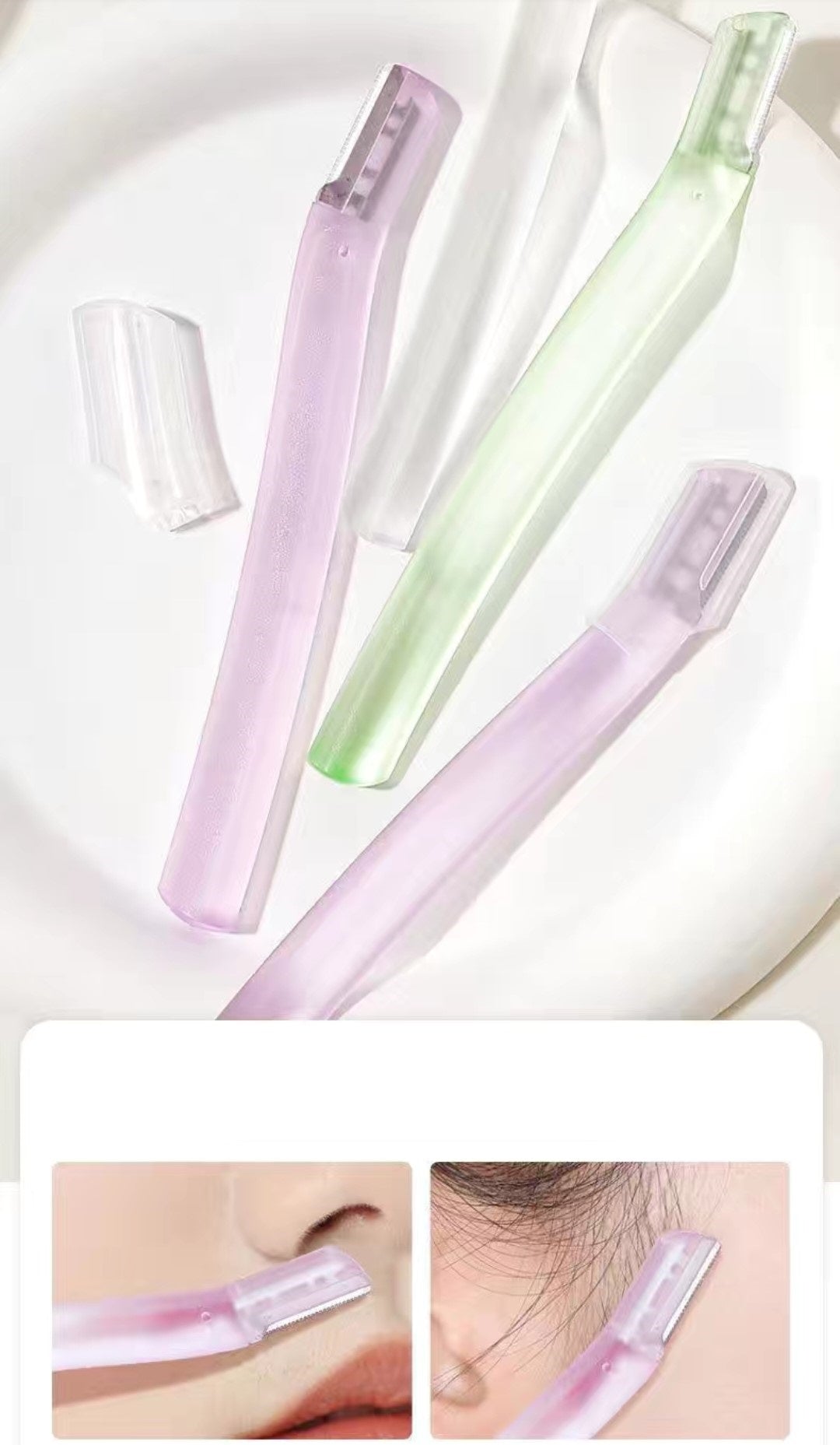 Elegant brow shaping razor