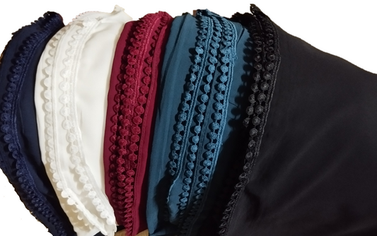 One-side lace chiffon stoles